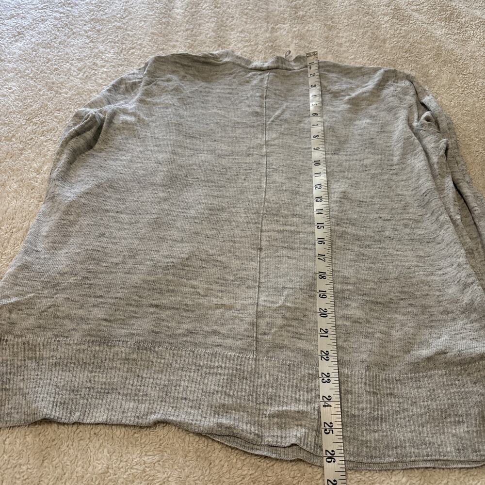 Gap XL Gray Speckled Cardigan Lightweight Long Sleeve Open Front - Picture 8 of 11